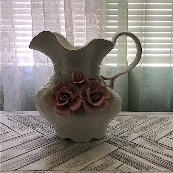 Vintage Porcelain Victorian Pitcher & Server - Picture 7 of 15